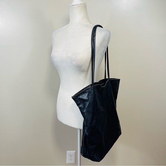 LATICO Dark Gray Soft Leather Nora Tote Bag - Picture 2 of 13